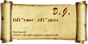 Dörmer Jázmin névjegykártya